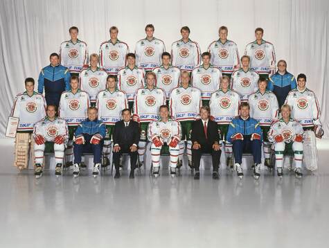 Spelare och personal i Västra Frölunda