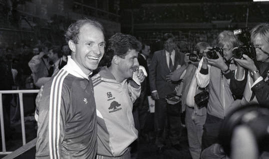 Thomas Ravelli, Målvakt och Olle Nordin, förbundskapten,
