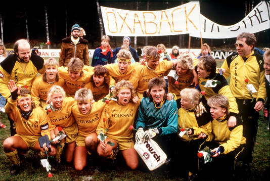 Fotboll, Dam, Öxabäck, lagbild