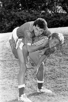 Stefan Rehn, Everton och Glenn Hysén, Liverpool