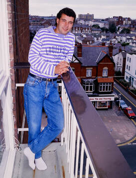 Evertons Stefan Rehn in his Liverpool apartment