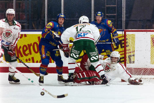 Situation framför Håkan Algotsson, målvakt i Frölunda