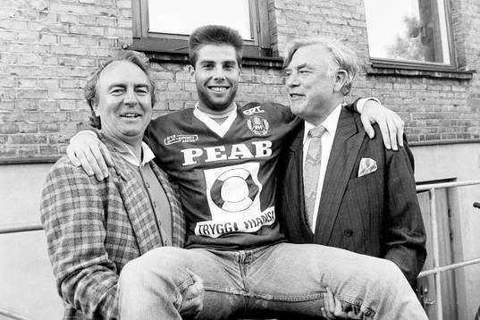 Bo Nilsson, tränare, Jonas Dahlgren och Ingvar Wenehed,