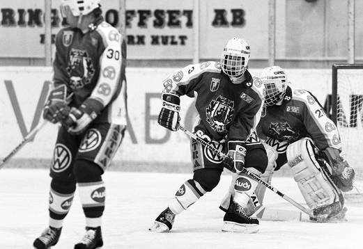 Stefan Nyman och Reino Sundberg, målvakt i Södertälje