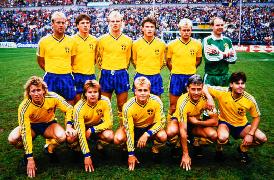 Övre raden fr v Mats Magnusson, Mats Gren, Klas Ingesson,