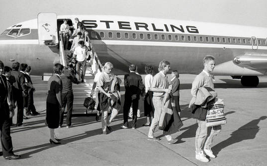 Sverige anländer med flyg
