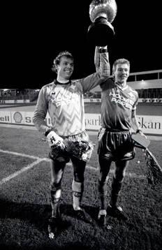 Lars Eriksson och Jan Hellström, Norrköping med pokalen