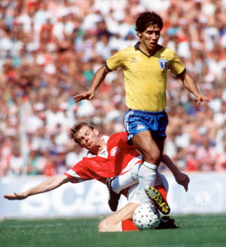 Fotboll, VM, Danmark - Brasilien