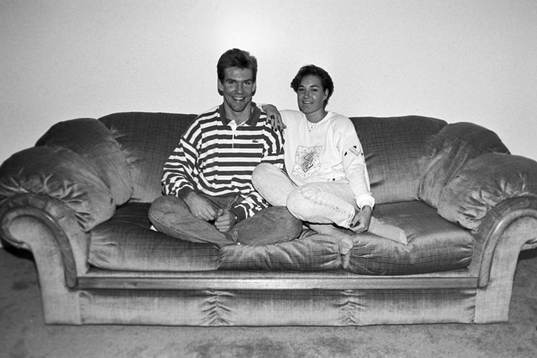 Peter Eriksson med fästmö Anna-Karin Pupols