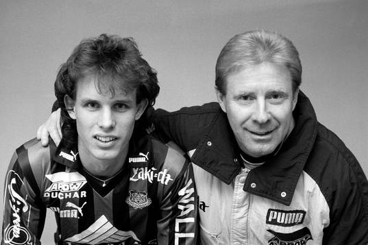Henrik Bertilsson och Bo Falk, tränare