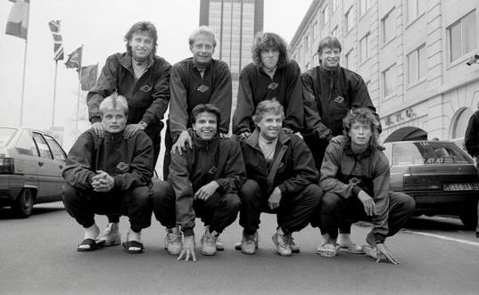 Bakre raden fr. v: Roger Ljung, Mats Magnusson, Hans