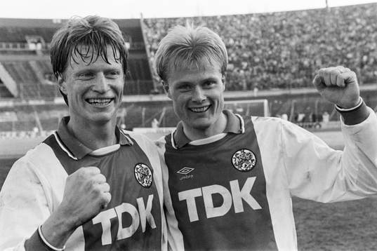 Stefan Pettersson och Peter Larsson, Ajax jublar