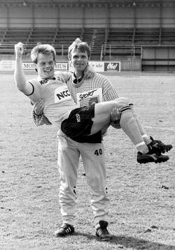 Anders Linderoth, tränare och Peter Persson, Hässleholm