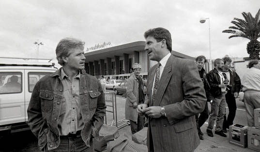 Glenn Hysén och Olle Nordin, förbundskapten