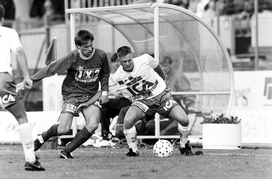 Jan Jansson, Öster och Lars Asp, Hammarby i kamp om bollen
