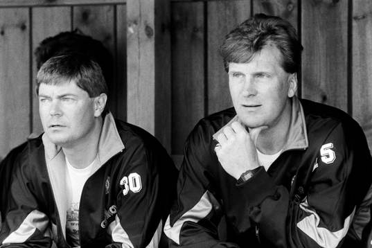 Tommy Gustafsson och Sonny Johansson, tränare i Landskrona