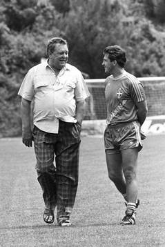 Lennart Johansson och Olle Nordin förbundskapten, Sverige