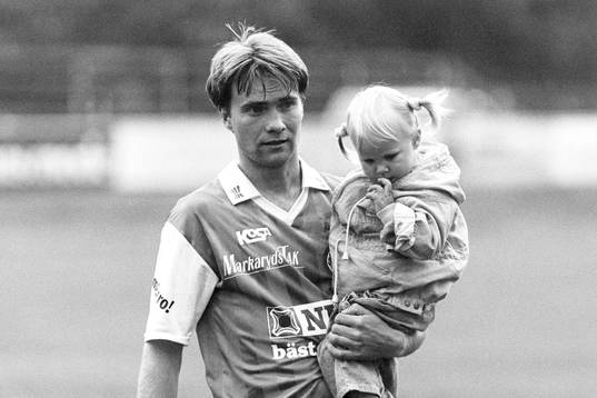 Markaryds målskytt Kenneth Petersson