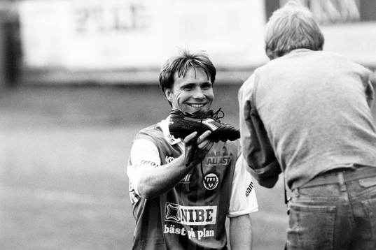 Markaryds målskytt Kenneth Petersson