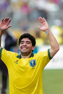 Diego Maradona, Argentina i brasiliens tröja