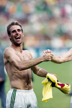 Irlands Mick McCarthy jublar
