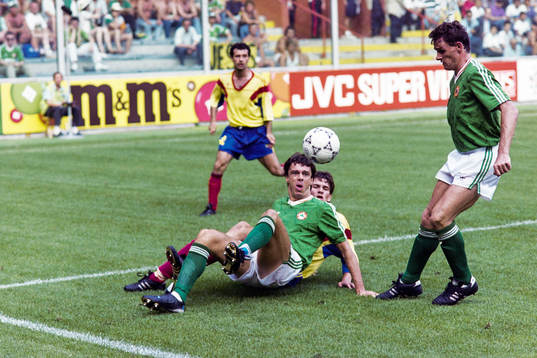 Irlands David O'Leary på ändan