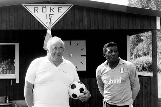 F.d boxningsvärldsmästarna Ingemar Johansson och Floyd