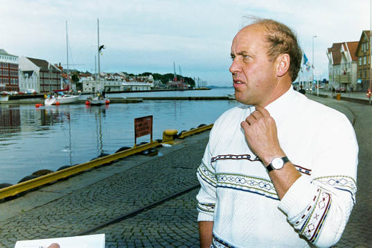 Benny Lennartsson vid hamnen