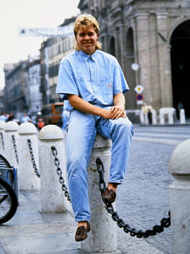 Fotboll, Serie A, Tomas Brolin, Parma, på stan. Football,