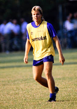 Fotboll, Serie A, Tomas Brolin, vid träning. Football,