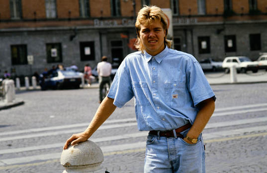 Fotboll, Serie A, Tomas Brolin, Parma, på stan. Football,