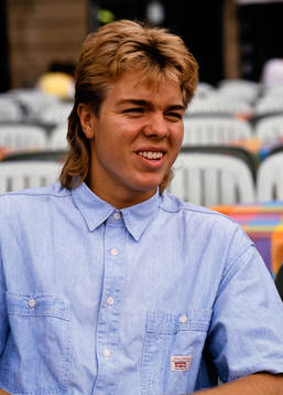 Fotboll, Serie A, Tomas Brolin, Parma, på stan. Football,