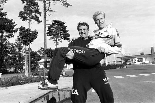 Nils Andersson, förbundskapten och Björn Lilius