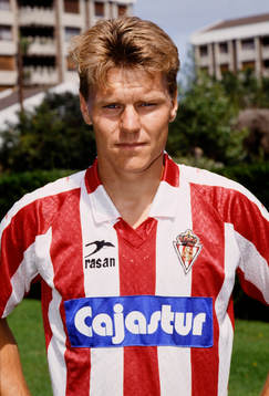 Joakim Nilsson, Sporting Gijon. Football, La Liga: Joakim