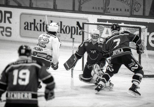 Luleås målvakt Tomas Javeblad in action