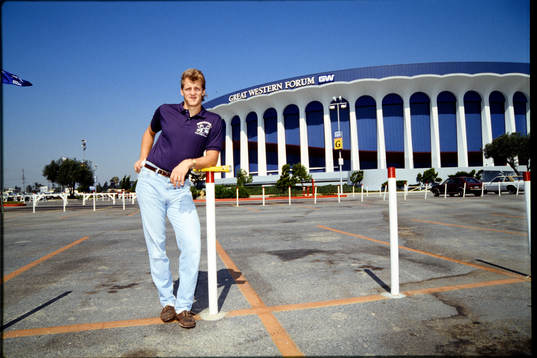 Tomas Sandström, Los Angeles Kings, utanför arenan Great