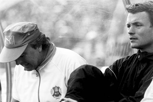 Bo Nilsson, tränare i Helsingborg och Torbjörn Nilsson,