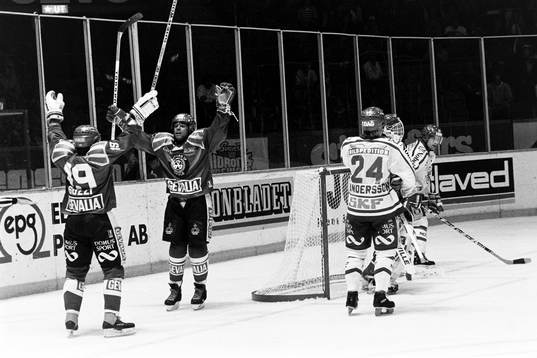 Anders Gozzi och Patrik Erickson, Brynäs jublar