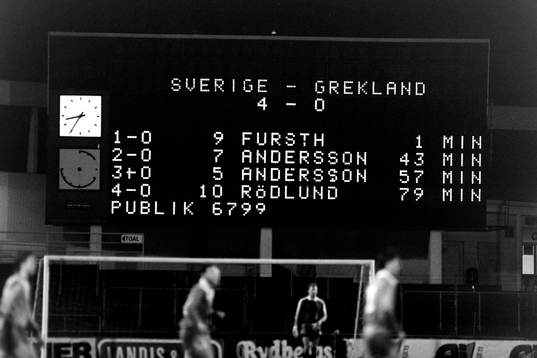 Resultattavla på arenan