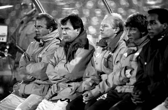 Bob Houghton, tränare och Harry Jönsson, lagledare på