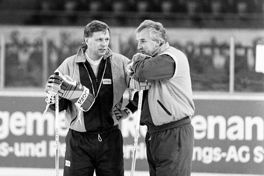 Conny Evensson, förbundskapten och Curt Lindmark,