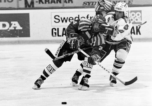Patrik Erickson, Brynäs jagas av malmös Mats Lusth