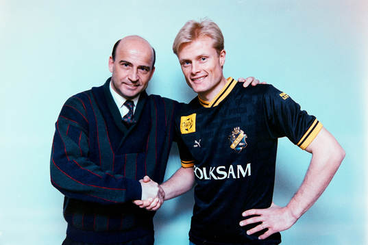 Stefan Söderberg, sportchef i AIK och nyförvärvet Peter