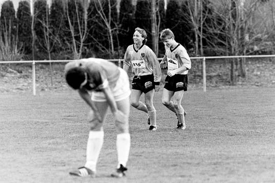 Anders Karlsson och Håkan Andersson, Hässleholm jublar