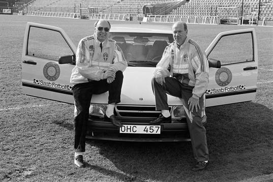 Lars Arnesson och Tommy Svensson, förbundskapten, Sverige