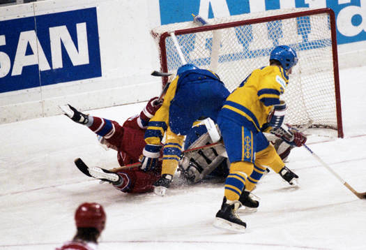Ishockey VM, Sverige - Tjeckoslovakien, 2-1