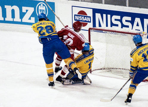Peter Lindmark, målvakt, Kjell Samuelsson, Sverige