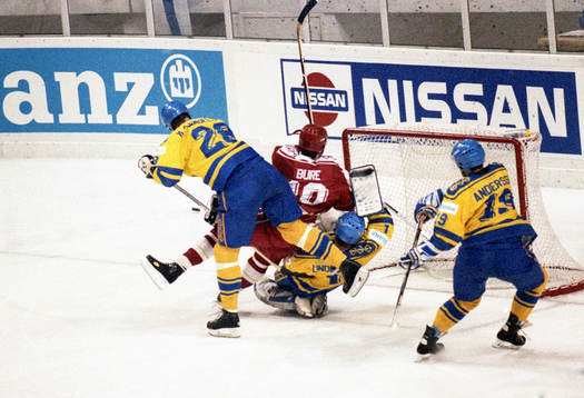 Peter Lindmark, målvakt, Kjell Samuelsson, Sverige