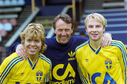 Tomas Brolin, Nisse Andersson, förbundskapten och Håkan