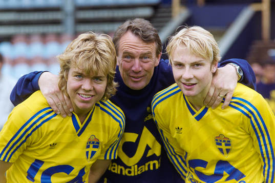 Tomas Brolin, Nisse Andersson, förbundskapten och Håkan